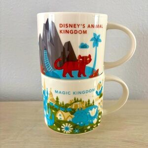 2 Starbucks You Are Here Disney Parks Magic Kingdom Animal Kingdom Coffee Mug